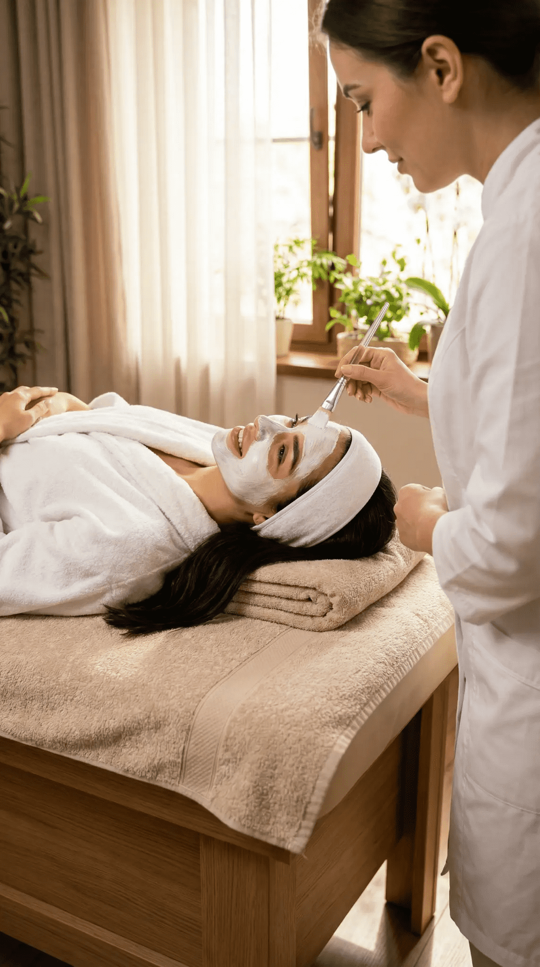 Beverly Beauty facial treatment session with client receiving premium skincare therapy