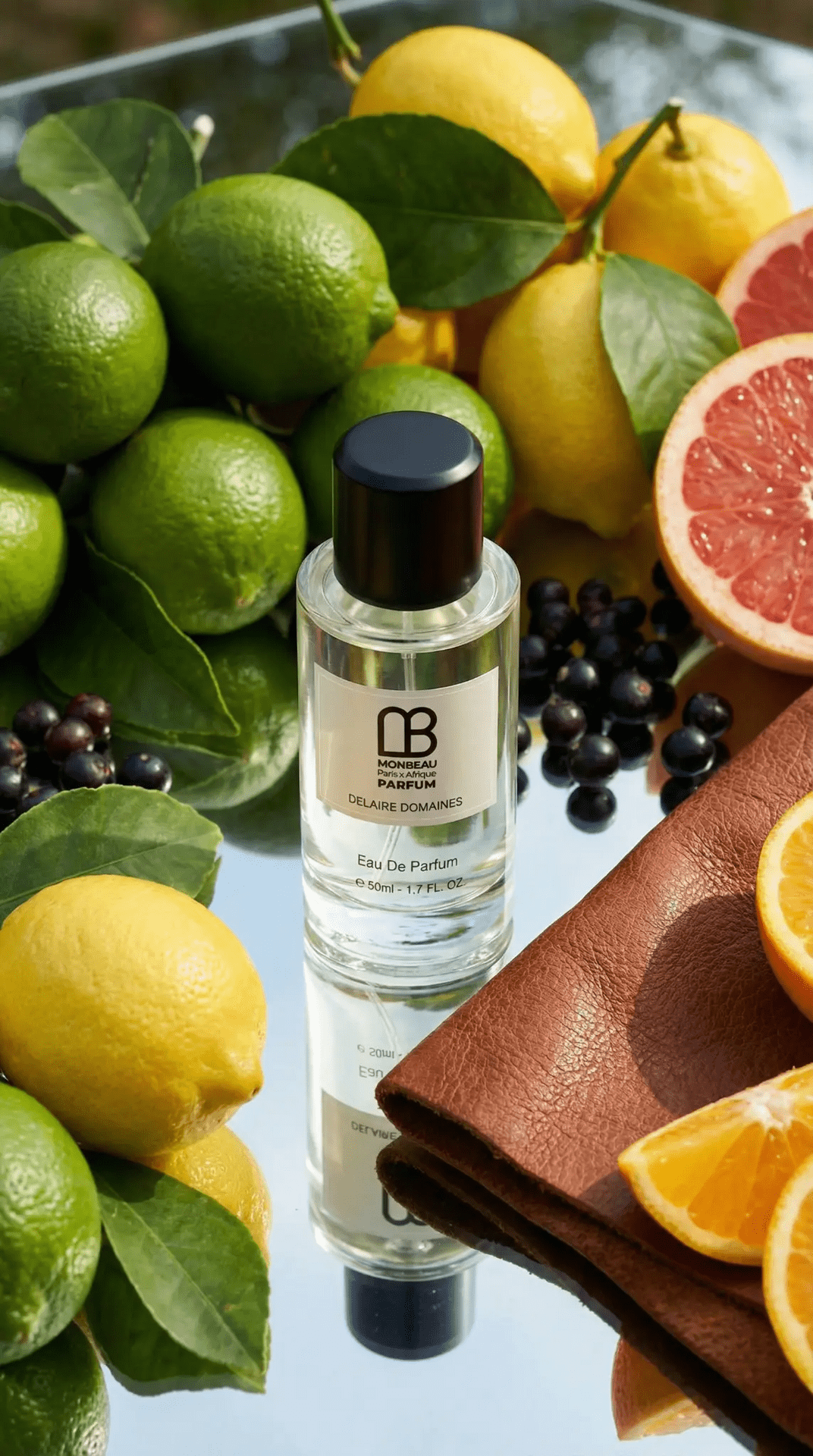 Monbeau Delare Domaines fragrance collection luxury perfume display